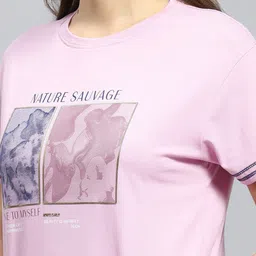 Monte Carlo Graphic Print Round Neck Cotton Top image 4