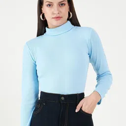 Bitterlime Pack Of 2 Long Sleeves Turtle Neck Cotton Tops image 4