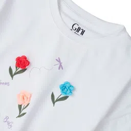 Gini and Jony Girls Floral Printed Cotton Blouson Top image 2