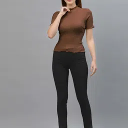 Friskers Pack Of 2 High Neck Fitted Top image 3