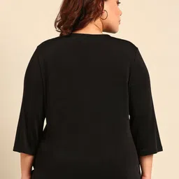 The Pink Moon V-Neck Wrap Plus Size Top image 5