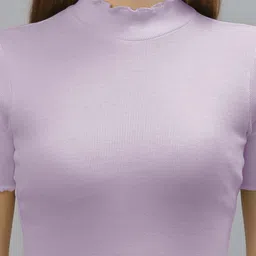 Friskers Pack Of 2 Short Sleeves High Neck Cotton Tops image 3