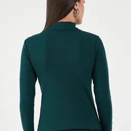 Bitterlime Set of 2 Long Sleeves Turtle Neck Cotton Fitted Top image 4