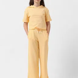 Vero Moda Self Design Hooded Pure Cotton Top image 3