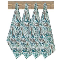 Texstylers 4 Pieces Blue & White Printed Cotton Kitchen Towels-picture-5
