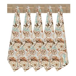 Texstylers Brown & Sea Green Floral Printed Pure Cotton Kitchen Towels-picture-49