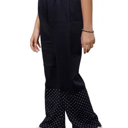 IndiWeaves Girls Pack of 3 Printed Mid-Rise Straight Fit Woollen Palazzos image 4