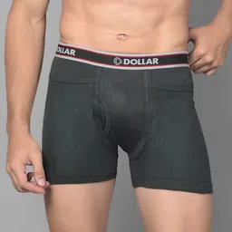 Dollar Bigboss Men Solid Pack of 3 Combed Cotton Intrerlock Pocket Trunks image 3