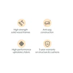 urban ladder create Esquel Premium 1 Seater Fabric Sofa in Cobalt Colour image 5