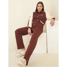 Sweet Dreams Brown Colorblock Sweatshirt and Pant-image-5