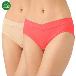 Inner Sense Organic Cotton Antimicrobial Maternity Panty Multi-Color (Pack of 2)-image-16