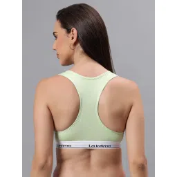 La Intimo Green Solid Seamless Padded Bra image 2