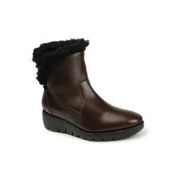 ELLE Brown Solid Party Wear Women's Casual Boots image 4