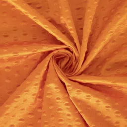 Cortina Orange Set of 2 Polka Dots Embossed Door Curtains image 4