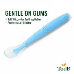 todb Baby Feeding Spoon I Designed for Babies - Food-Grade BPA-Free Plastic & Silicone image 2