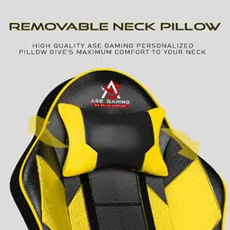 ase gaming Modren Series With Footrest Ergonomic Gaming Chair with Head & Lumbar Pillow Gaming Chair image 3