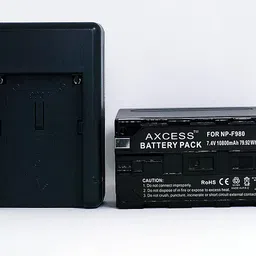 Axcess NP-F980 Battery + NP-F980 Charger Adapter for Sony DCM M1 MVC CD1000 Camera Battery Charger-image-6