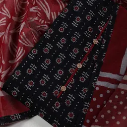 meena bazaar Unstitched Cotton Blend Salwar Suit Material Printed image 2