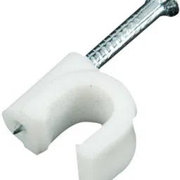 Skc Wire Fastener Circle Cable Clips with 5 mm Diameter, Set of 100 Pieces Cable Protector image 2