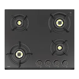 KAFF ASF 604 Tempered Glass Top 4 Burner Automatic Electric Hob (Flame Failure Device, Black) image 5
