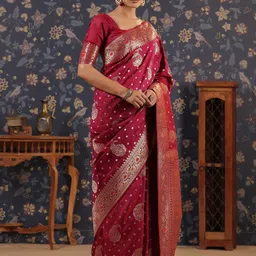 House of Pataudi Ethnic Woven Design Banarasi Saree image 2