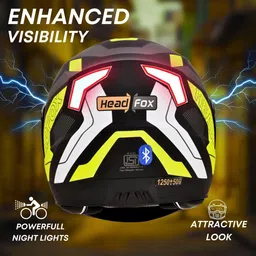 headfox N2 Air 7 Smart Bluetooth Calls | Voice Asst. | GPS | Waterproof | Music Road DV Motorbike Helmet image 3