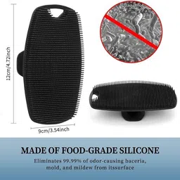 Premium Silicone Body Scrubber, Cleaning & Exfoliating Dead Skin (Pack of 1)-image-48