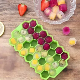 sevya Flexible Honeycomb Shape Mould Chocolate Cake Maker Kitchen Multicolor Silicone Ice Cube Tray image 4