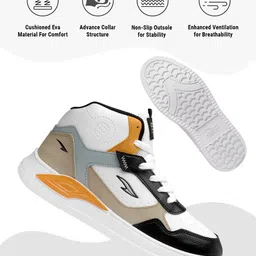 asian Casual Sneaker Shoes For Men|| Soft Cushioned Insole || Moscow-12 High Tops For Men image 3