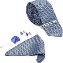 LOUIS STITCH Silk Cufflink & Tie Pin Set image 2