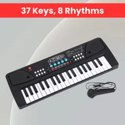 sacro (Piano Keyboard) with Mic/37 Keys 8Rhythms, 8Tones, Portable Electronic ToyE76 (Piano Keyboard) with Mic/37 Keys 8Rhythms, 8Tones, Portable Electronic ToyE76 Analog Portable Keyboard image 1