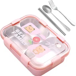 masox store Leak-Proof Bento Lunch Box with 3 Compartments – Ideal for Adults & Kids 3 Containers Lunch Box-picture-10