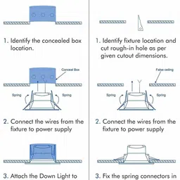 new india lighting Led METAL Concealed Light 3 Color 8 pieces ||red blue pink|| Recessed Ceiling Light Ceiling Lamp image 5