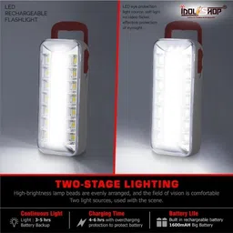 idoleshop HOME DELIGHT RECHARGEABLE 30 BIG HIGH BRIGHT SMD LED EMERGENCY LIGHT-83 6 hrs Flood Lamp Emergency Light image 5