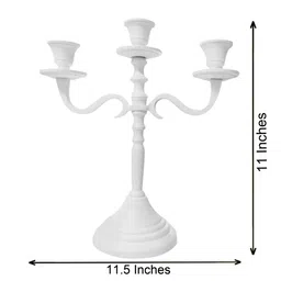 voidrop Three Arm Candelabra White Aluminium Candle Holder image 3