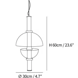 stello Stacked Glass and Gold Pendant Light image 2