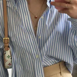 femibazaar Women Oversized Fit Striped Casual Shirt-picture-21