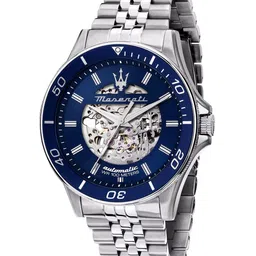 Maserati Men Stainless Steel Bracelet Style Straps Analogue Automatic Motion Powered Watch image 2
