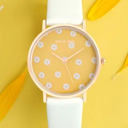 JOKER & WITCH Women Printed Dial & White Synthetic Straps Analogue Watch image 5