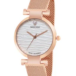 Swiss Eagle Women Dial & Stainless Steel Bracelet Style Straps Analogue Watch SE-9176-11A image 3