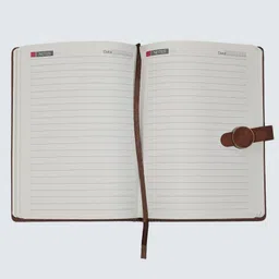ujji Advocate Professional Fabric Like PU Leather Journal with Pen, Brown A5 Notebook Ruled 192 Pages image 3