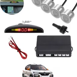 autofetch Universal 4 Silver Reverse Parking Sensor-AF25A404 Universal 4 Silver Reverse Parking Sensor-AF25A404 Parking Sensor image 1