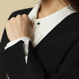 allen solly Women Solid Single Breasted Formal Blazer image 5