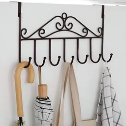 dwello Steel Door Hook Hanger / Fancy Door Hook Hanger / Wall Hook Hanger (Black) Door Hanger-picture-26