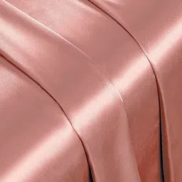 coolbeds Pink Solid 400 TC Satin Queen Fitted Bedsheet with 2 Satin Pillow covers image 5