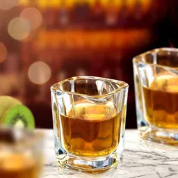 verphx (Pack of 2) Crystal Clear Short Glass 2 Pcs Vodka Tequila Wine Tasting Shot Glass Glass Set Shot Glass image 2