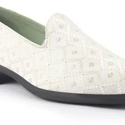 fausto Embroidered Sequin Ethnic Slip-On Juttis|Party Loafer Shoes for Wedding Festive Mojaris For Men image 3