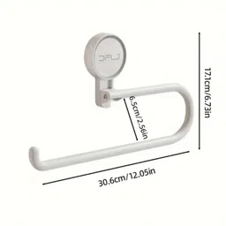 sigmastone Wall-Mounted Hand Towel Holder for Bathroom White Towel Holder image 4