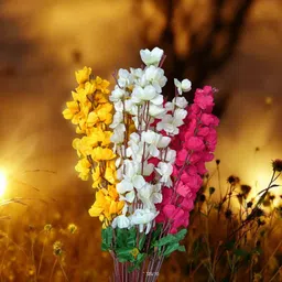 Home Paradise Multi Bunch Multicolor Cherry Blossom, Cherry Artificial Flower-image-44