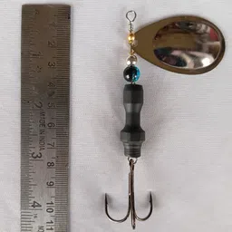 coral india Spinner Bait Brass Fishing Lure image 1